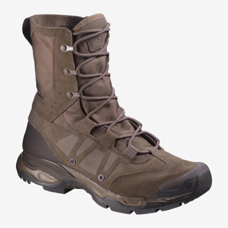 Salomon JUNGLE ULTRA Mens Tactical Boots Chocolate UK QJWE